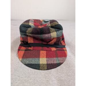 Vintage Wool Plaid Hat 7 1/2 Made In The USA